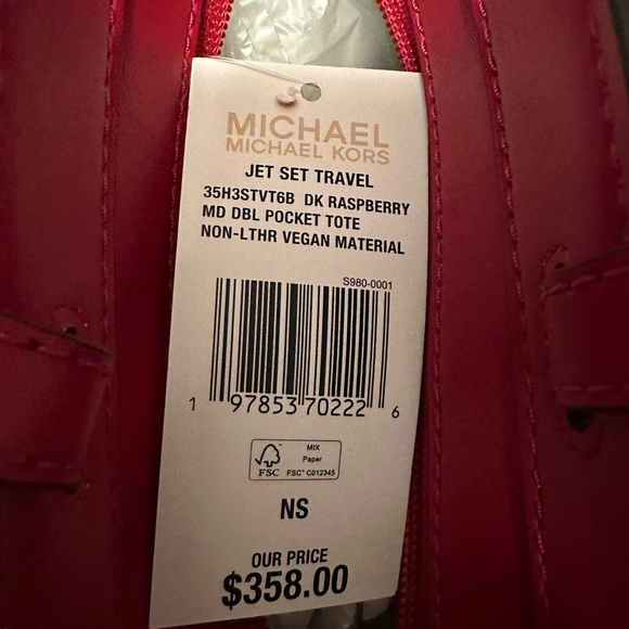 Michael Kors Vibrant Red Tote Bag - Picture 3 of 3